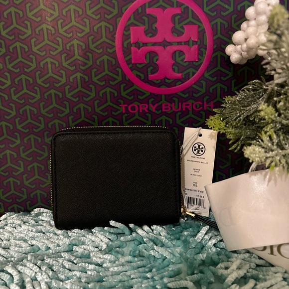 Authentic Tory Burch Emerson Mini Wallet Black/101 - Picture 4 of 8